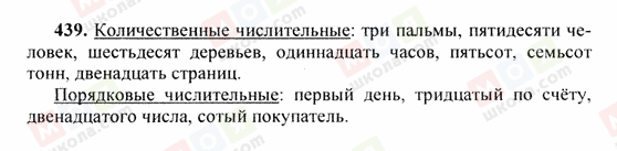 ГДЗ Російська мова 6 клас сторінка 439