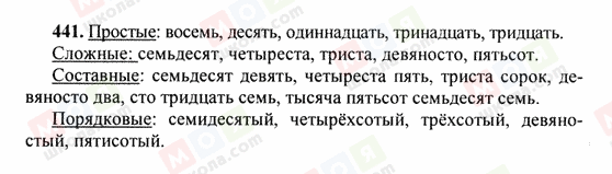 ГДЗ Російська мова 6 клас сторінка 441