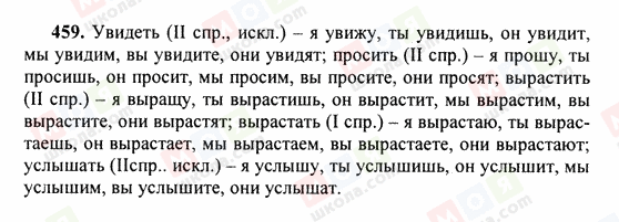 ГДЗ Російська мова 6 клас сторінка 459