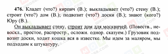 ГДЗ Русский язык 6 класс страница 476