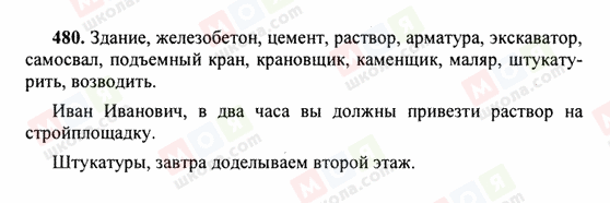 ГДЗ Російська мова 6 клас сторінка 480
