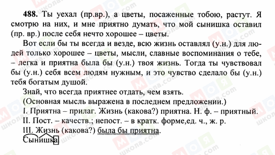 ГДЗ Русский язык 6 класс страница 488