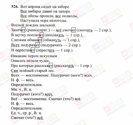 ГДЗ Російська мова 6 клас сторінка 526
