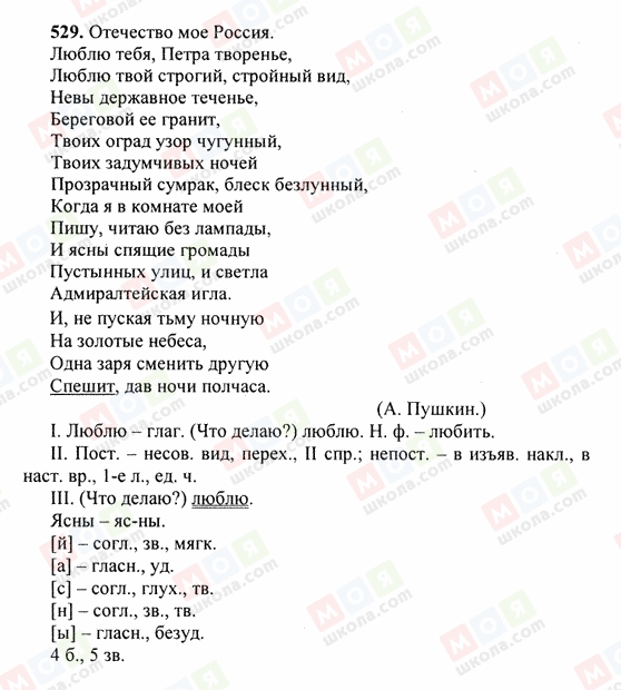 ГДЗ Русский язык 6 класс страница 529