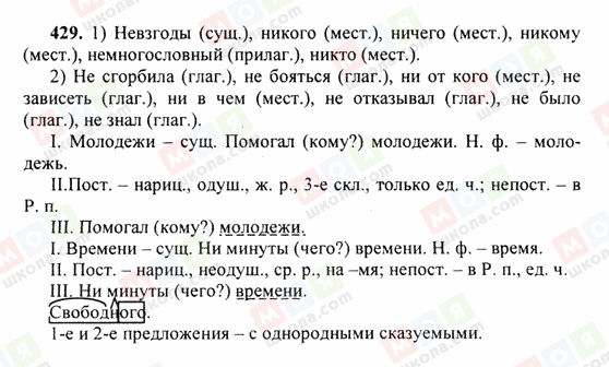 ГДЗ Русский язык 6 класс страница 429