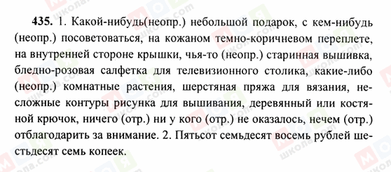 ГДЗ Російська мова 6 клас сторінка 435