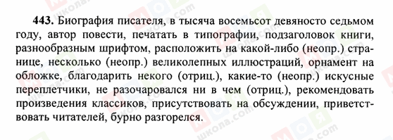 ГДЗ Русский язык 6 класс страница 443