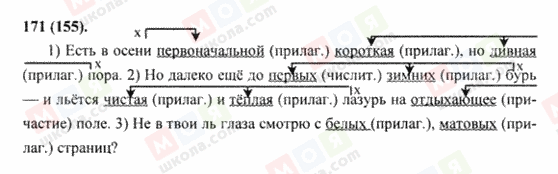 ГДЗ Російська мова 8 клас сторінка 171(155)