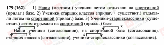 ГДЗ Російська мова 8 клас сторінка 179(162)