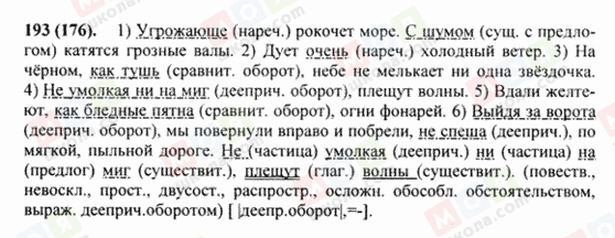 ГДЗ Русский язык 8 класс страница 193(176)