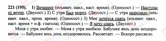ГДЗ Російська мова 8 клас сторінка 221(195)