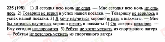 ГДЗ Російська мова 8 клас сторінка 225(198)