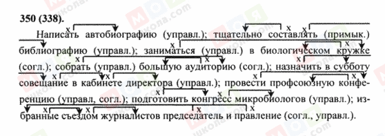 ГДЗ Російська мова 8 клас сторінка 350(338)