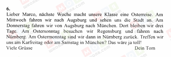 ГДЗ Немецкий язык 6 класс страница 6