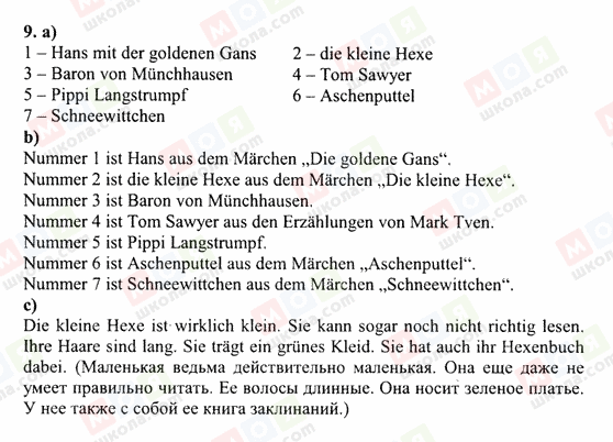 ГДЗ Німецька мова 6 клас сторінка 9
