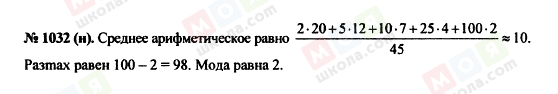 ГДЗ Алгебра 8 клас сторінка 1032