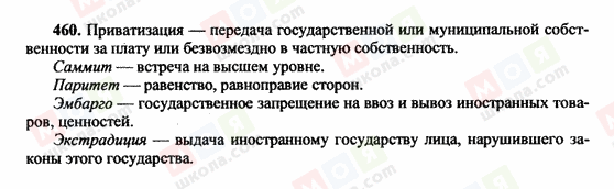 ГДЗ Російська мова 10 клас сторінка 460