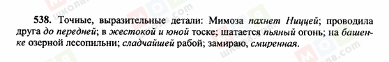 ГДЗ Російська мова 10 клас сторінка 538