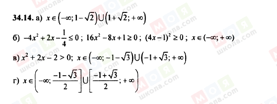 ГДЗ Алгебра 8 клас сторінка 34.14