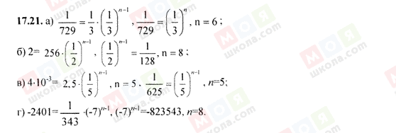 ГДЗ Алгебра 9 клас сторінка 17.21
