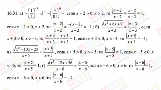 ГДЗ Алгебра 8 класс страница 16.31