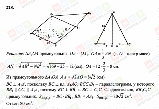 ГДЗ Геометрія 10 клас сторінка 228