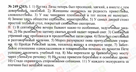 ГДЗ Російська мова 10 клас сторінка 249(203)