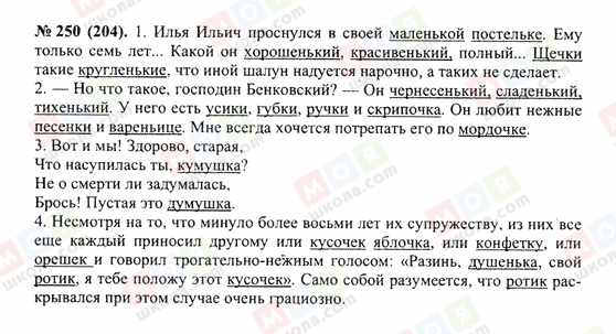 ГДЗ Русский язык 10 класс страница 250(204)