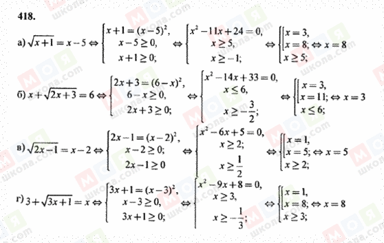 ГДЗ Алгебра 10 класс страница 418