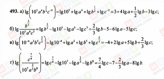 ГДЗ Алгебра 10 клас сторінка 493