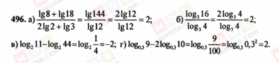 ГДЗ Алгебра 10 класс страница 496