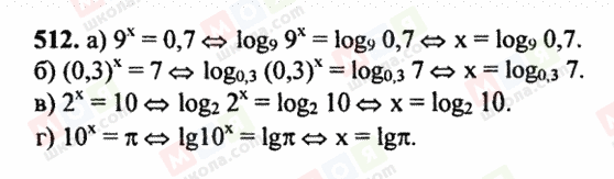 ГДЗ Алгебра 10 класс страница 512