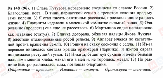ГДЗ Російська мова 10 клас сторінка 148(96)