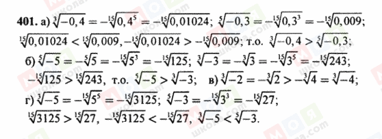 ГДЗ Алгебра 10 класс страница 401