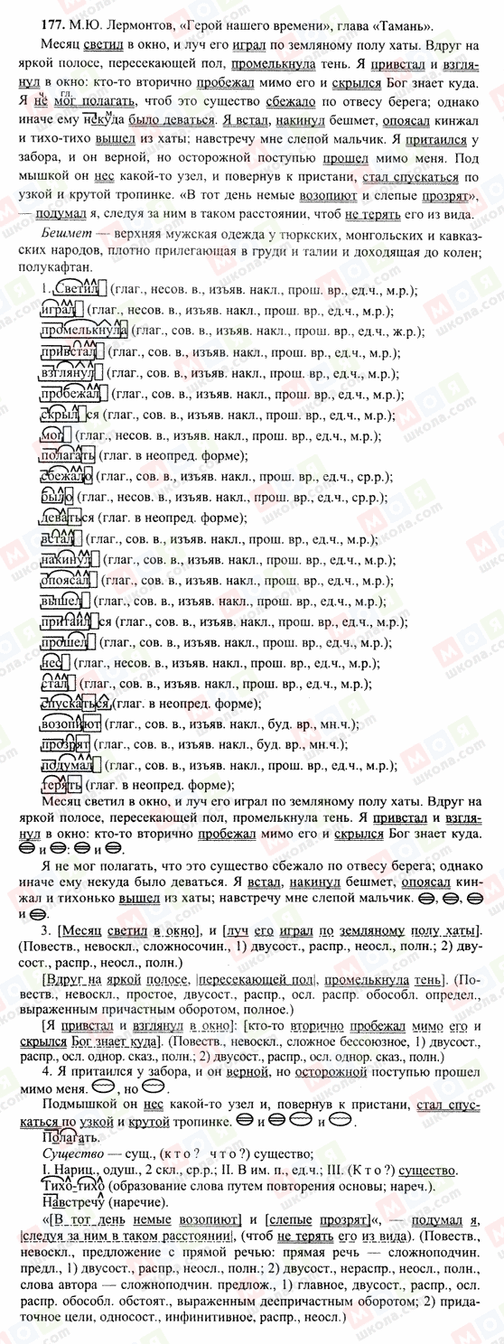 ГДЗ Російська мова 10 клас сторінка 177