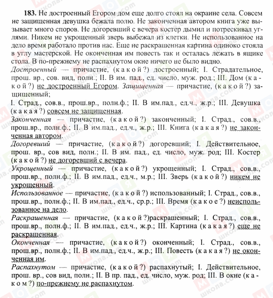 ГДЗ Російська мова 10 клас сторінка 183
