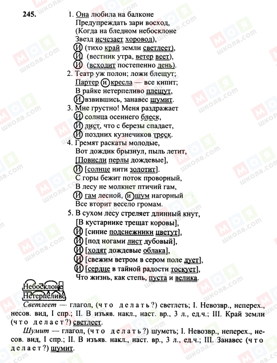 ГДЗ Російська мова 10 клас сторінка 245