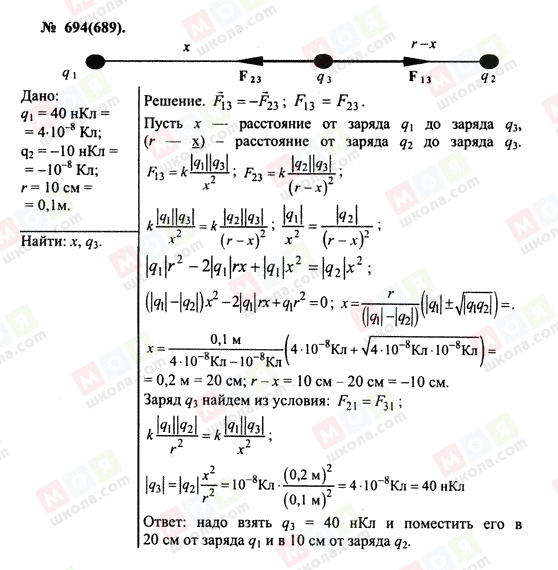 ГДЗ Физика 10 класс страница 694