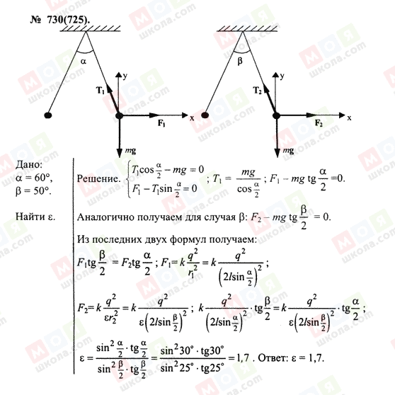 ГДЗ Физика 10 класс страница 730