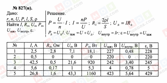 ГДЗ Физика 10 класс страница 827