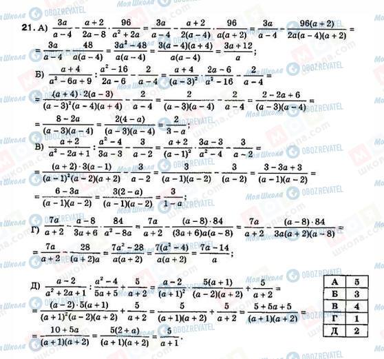 ГДЗ Алгебра 8 клас сторінка 21
