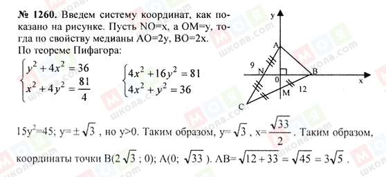 ГДЗ Геометрія 7 клас сторінка 1260