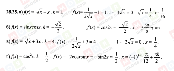 ГДЗ Алгебра 10 класс страница 28.35