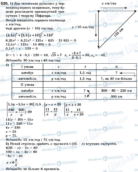 ГДЗ Алгебра 9 класс страница 520