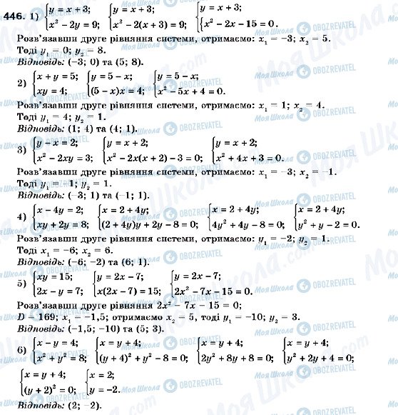 ГДЗ Алгебра 9 клас сторінка 446