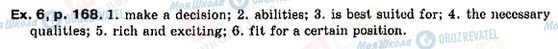 ГДЗ Англійська мова 9 клас сторінка P168, ex6