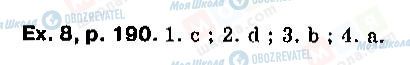 ГДЗ Англійська мова 9 клас сторінка P190, ex8
