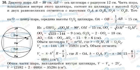 ГДЗ Геометрія 11 клас сторінка 30