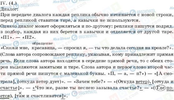 ГДЗ Російська мова 11 клас сторінка IV(4)