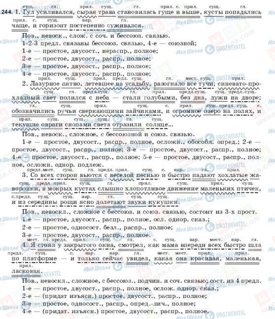 ГДЗ Російська мова 9 клас сторінка 244